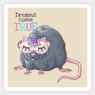 Rat Unicorn Sticker